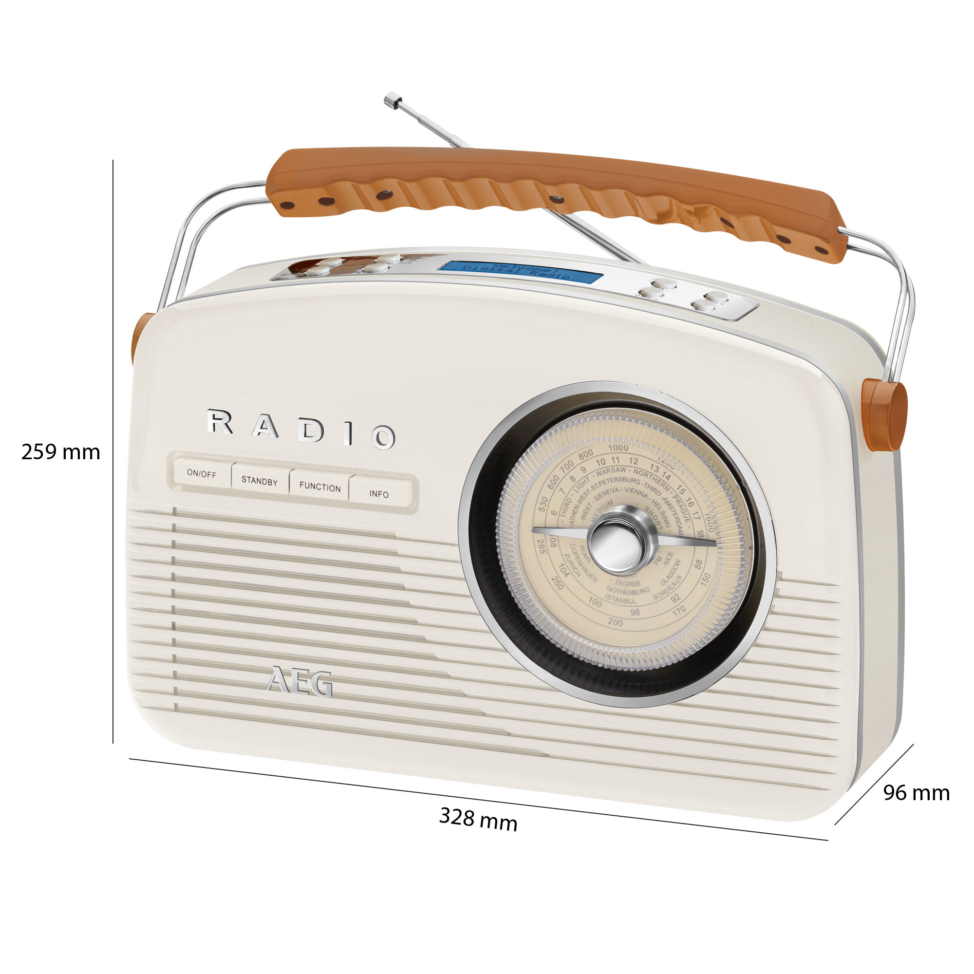 AEG NDR 4156 Digitalradio, DAB+, DAB, Creme