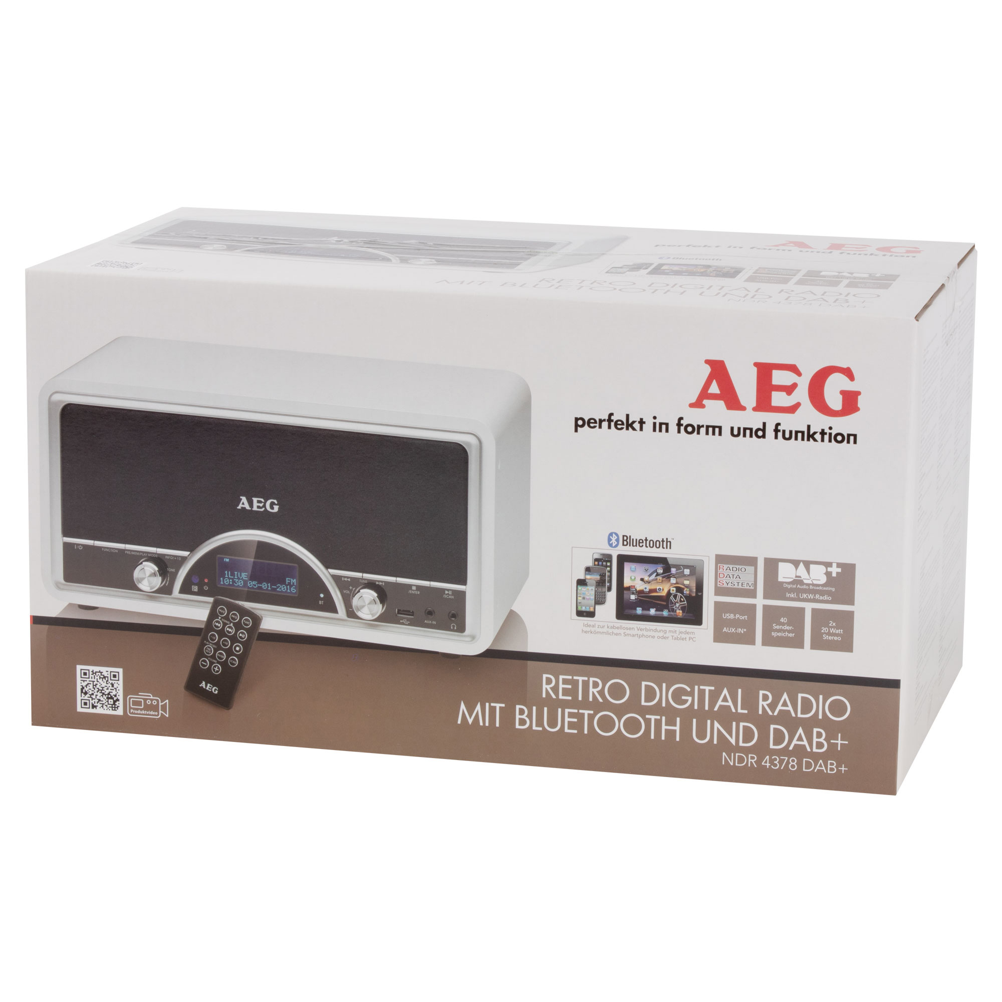 AEG AEG NDR 4378 weiß Digitalradio, DAB+, DAB, Weiß