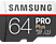 SAMSUNG SAMSUNG Pro Plus - microSDXC - 64 GB - Bianco/Nero - Scheda di memoria  (64 GB, 100, Bianco/Nero)