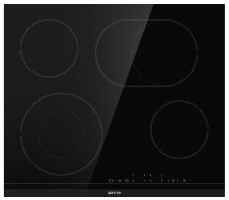 GORENJE ECT 643 BCSC beépíthető kerámia főzőlap, TouchControl vezérlés , FishZone, StaywWarm, Időzítő, Stop&Go