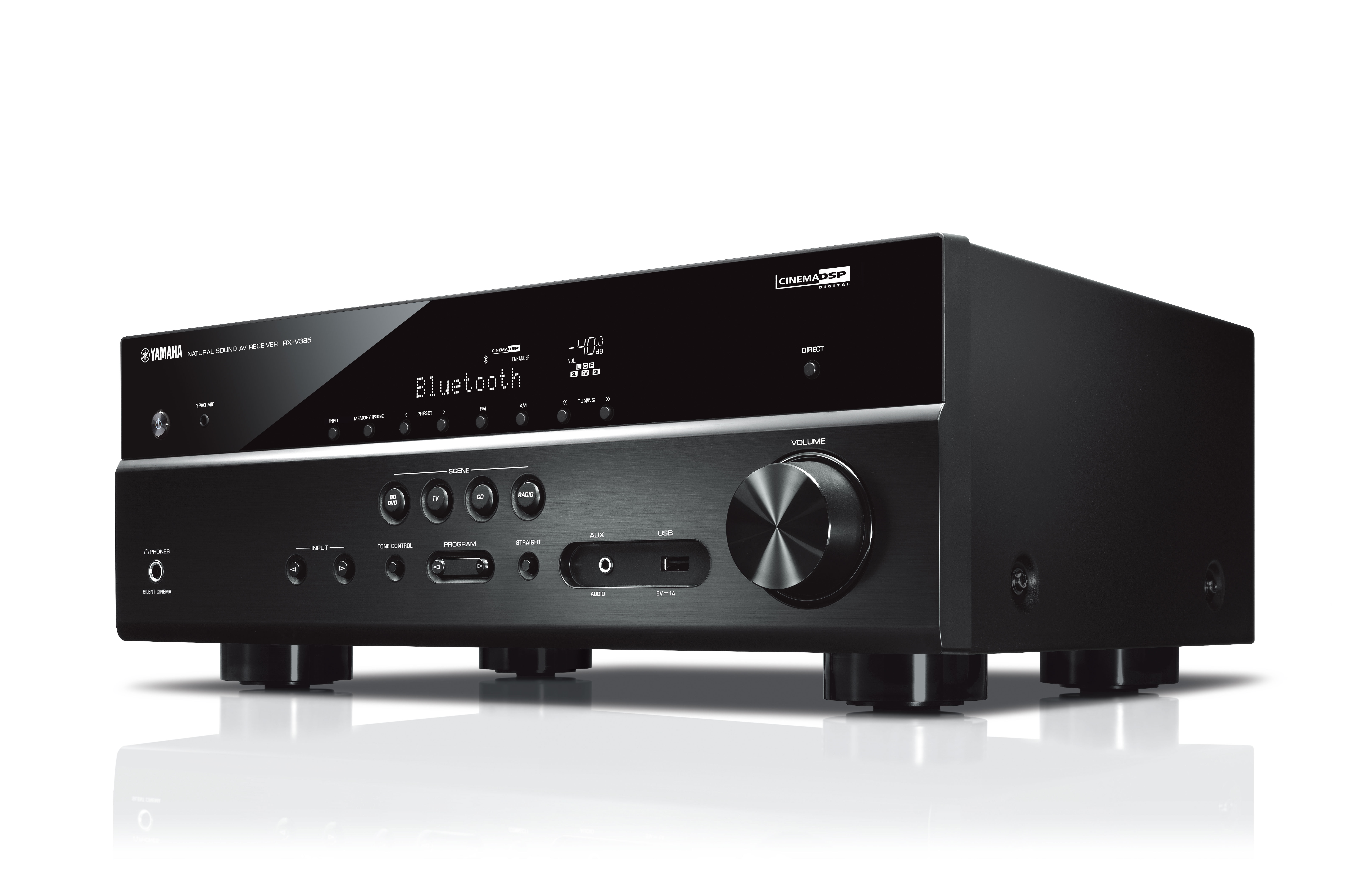 YAMAHA RX-V385 AV-Receiver (5.1 Schwarz) Kanäle