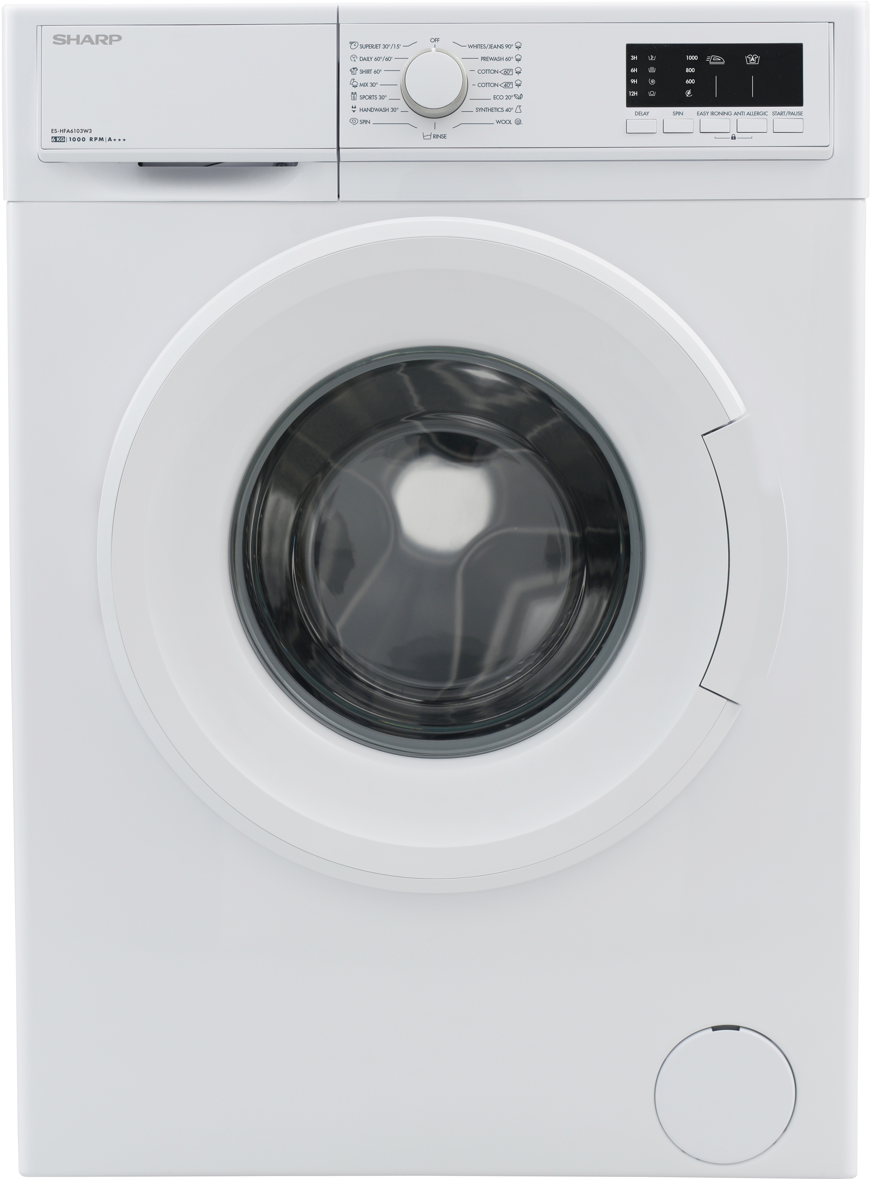 SHARP ES-HFA6102W3EE elöltöltős mosógép