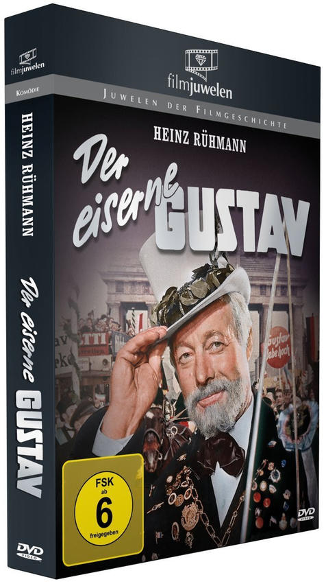 Filmcover: Ein Mann im Anzug und Hut. Der Text ist auf Deutsch.