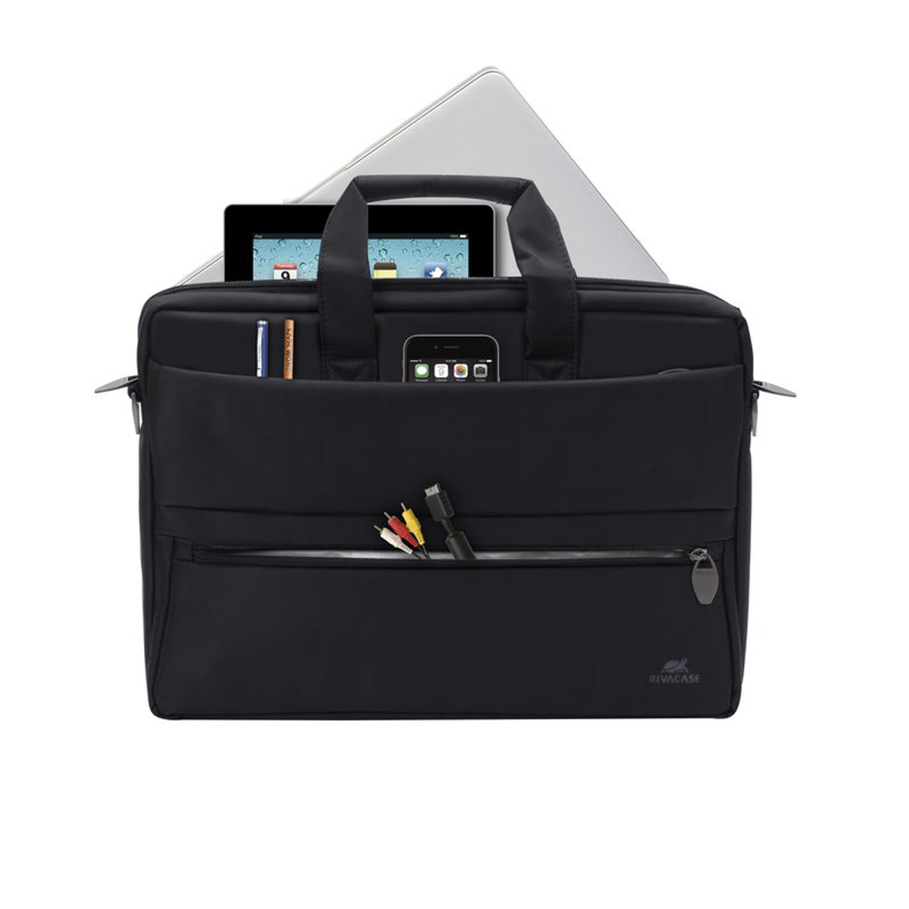 RIVACASE 8630 Notebooktasche Aktentasche für Universal Polyester, Schwarz