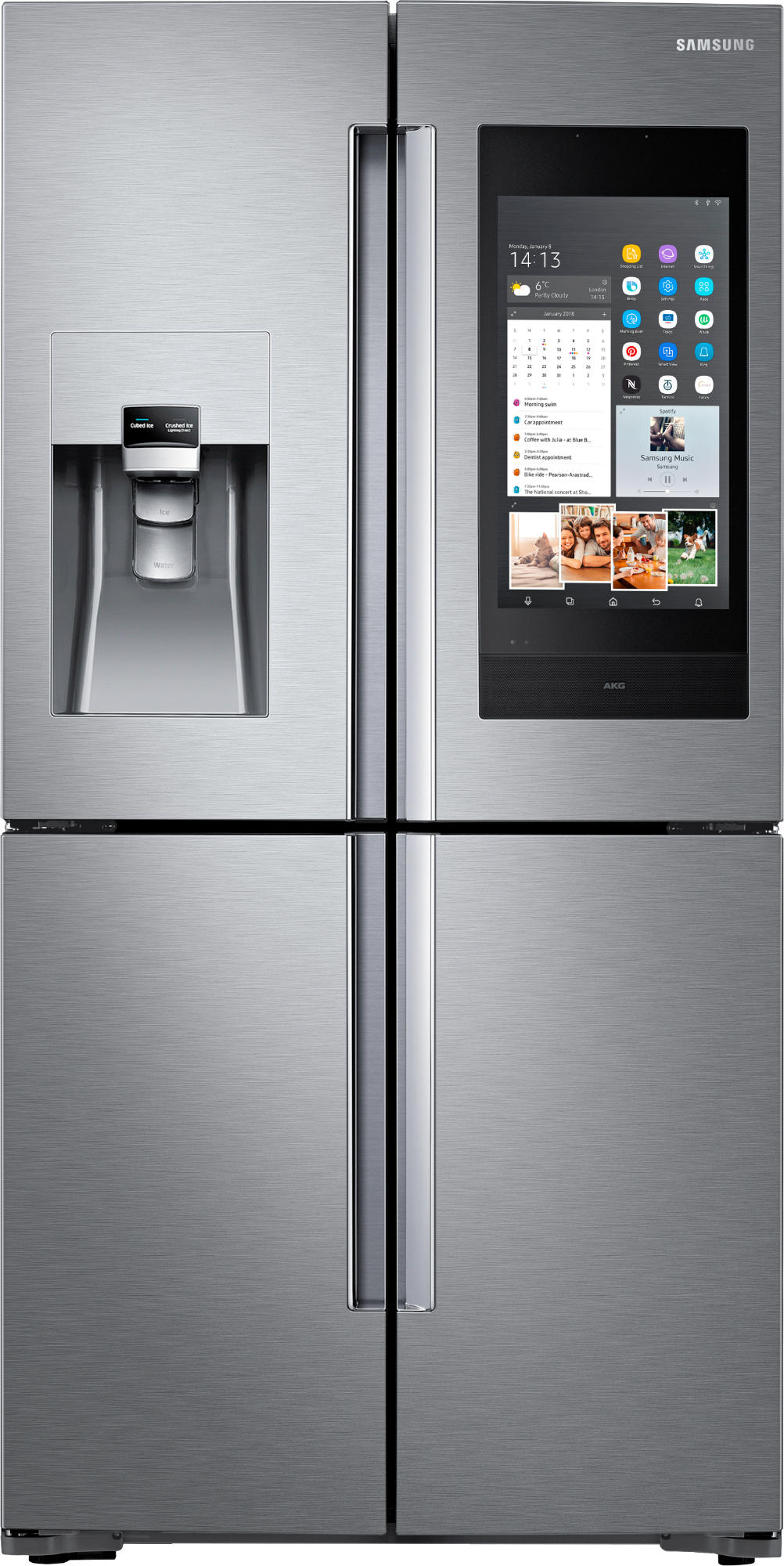 SAMSUNG RF56N9740SR/EF French Door (608 l, G, 1825 mm hoch, Edelstahl)