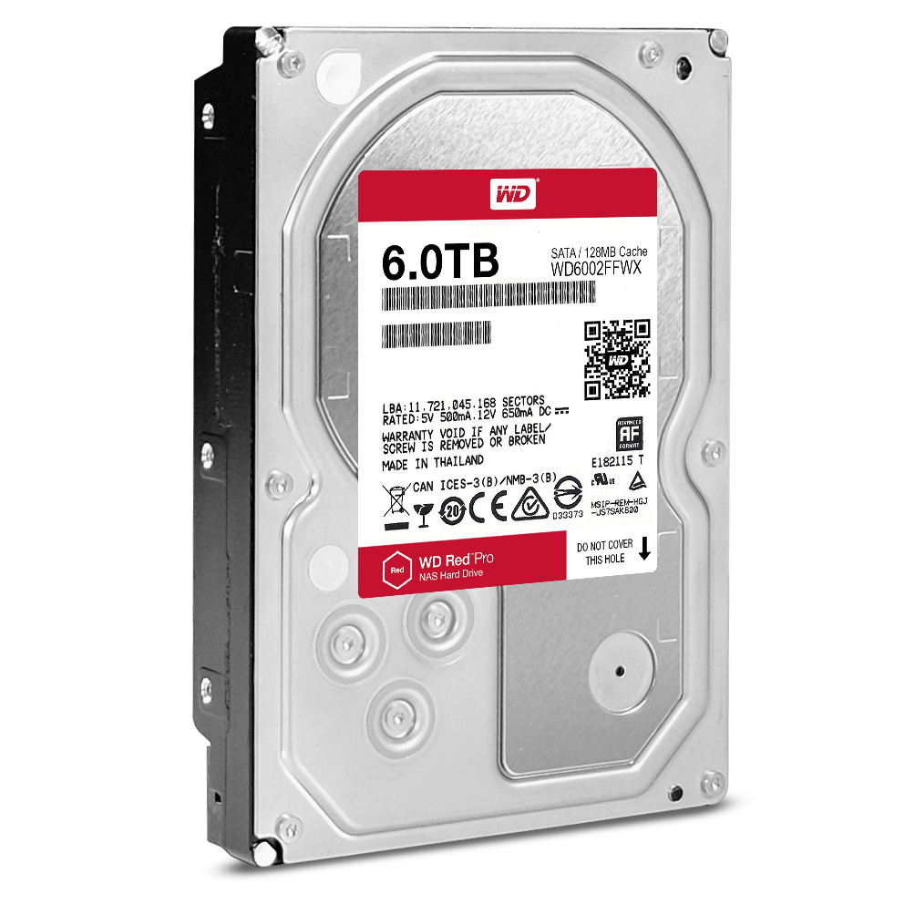 WD Red™ Pro Festplatte Bulk, 6 TB HDD SATA 6 Gbps, 3,5 Zoll, intern