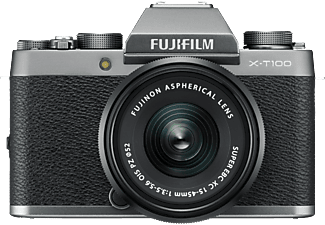 FUJIFILM X-T100 D.SILVER+15-45MM/F3.5-5.6 XC OIS PZ - Fotocamera Nero