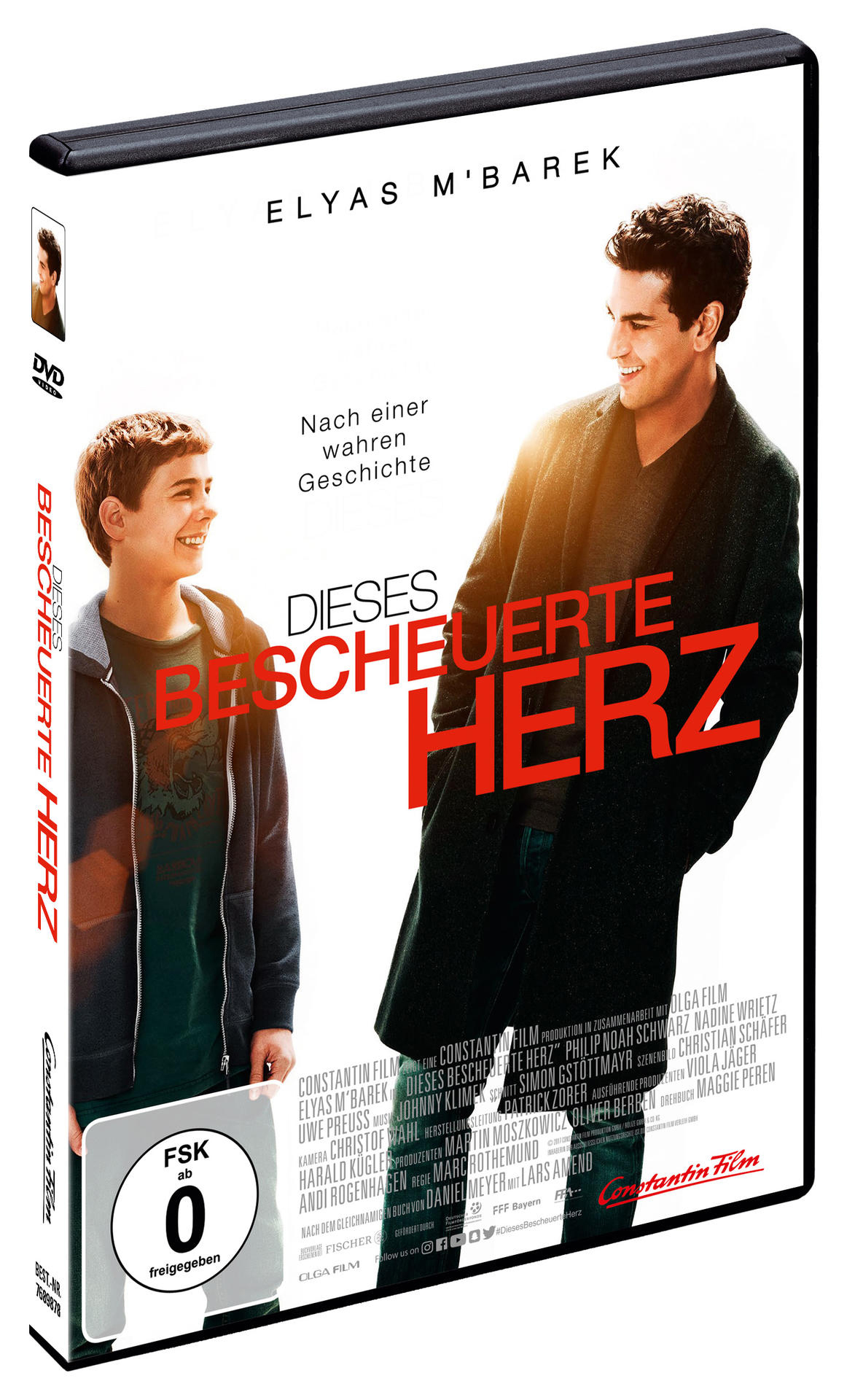 DVD-Hülle mit dem Film 'Dieses Bescheuerte Herz'. Zwei Männer stehen auf dem Cover. Die Bewertung ist FSK 0.