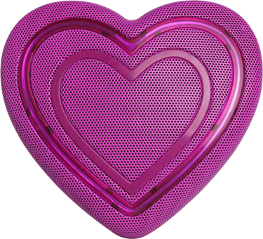 HMDX Jamoji Heart - Bluetooth Lautsprecher (Rosa)