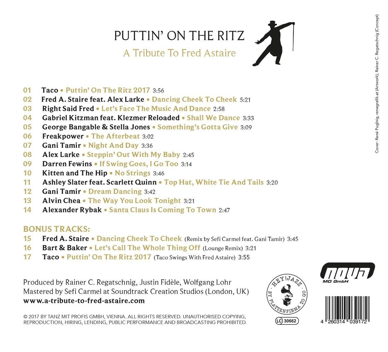Fred Astaire - PUTTIN' ON THE RITZ-A Tribute To Fred Astaire  - (CD)
