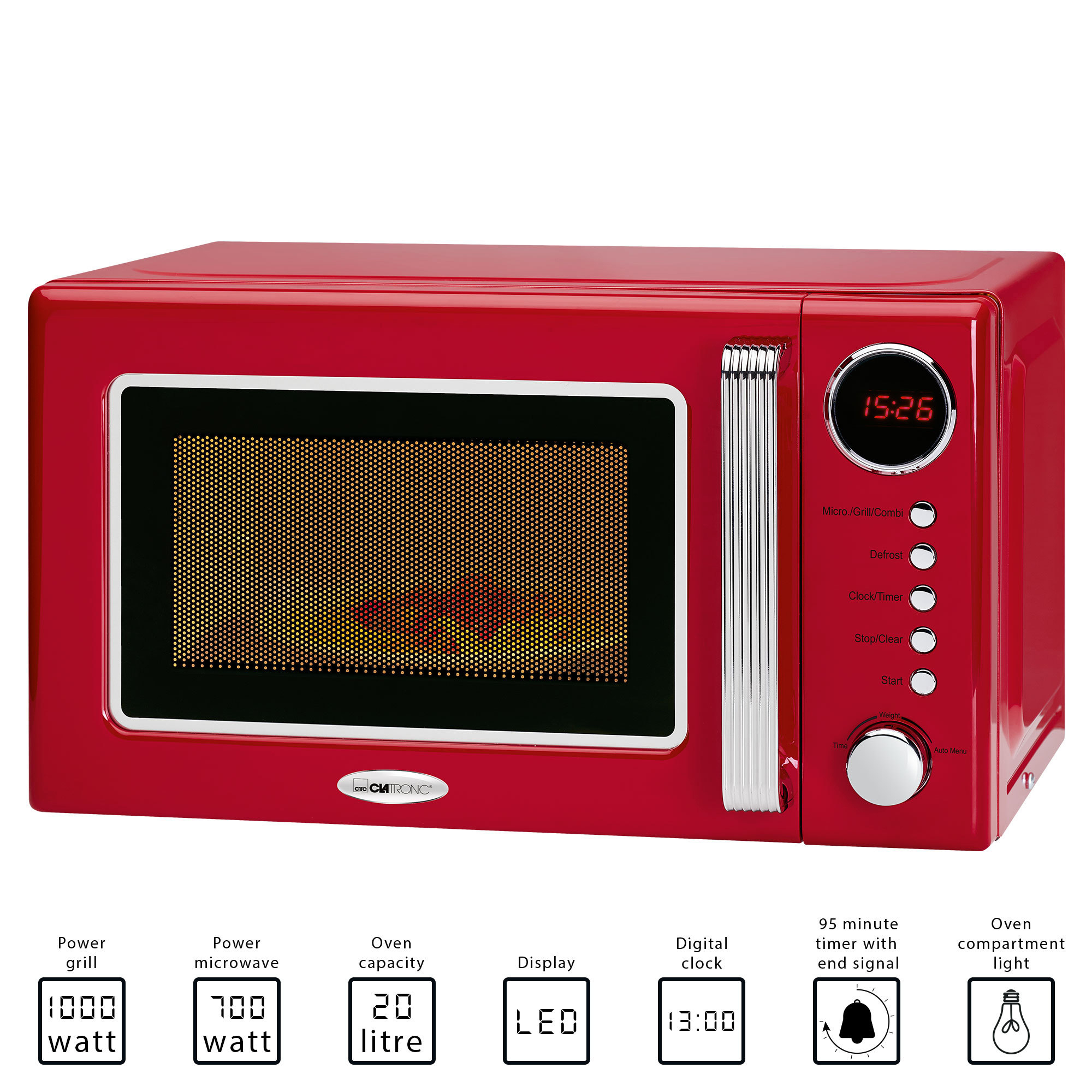 CLATRONIC MWG 790, Mikrowelle (700 Watt, Grillfunktion)
