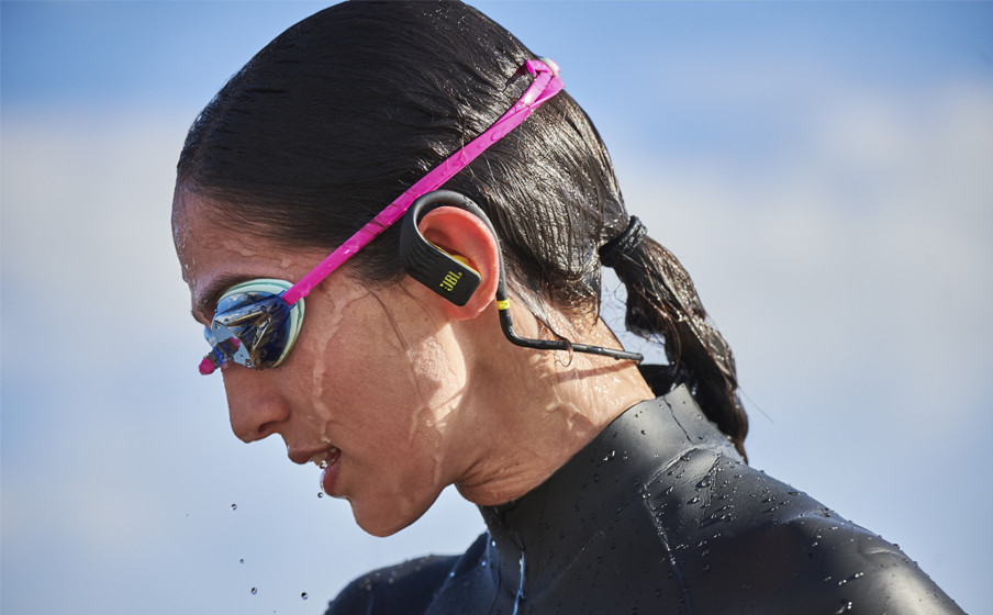 JBL EnduranceDive, In-ear Kopfhörer Bluetooth Schwarz/Gelb