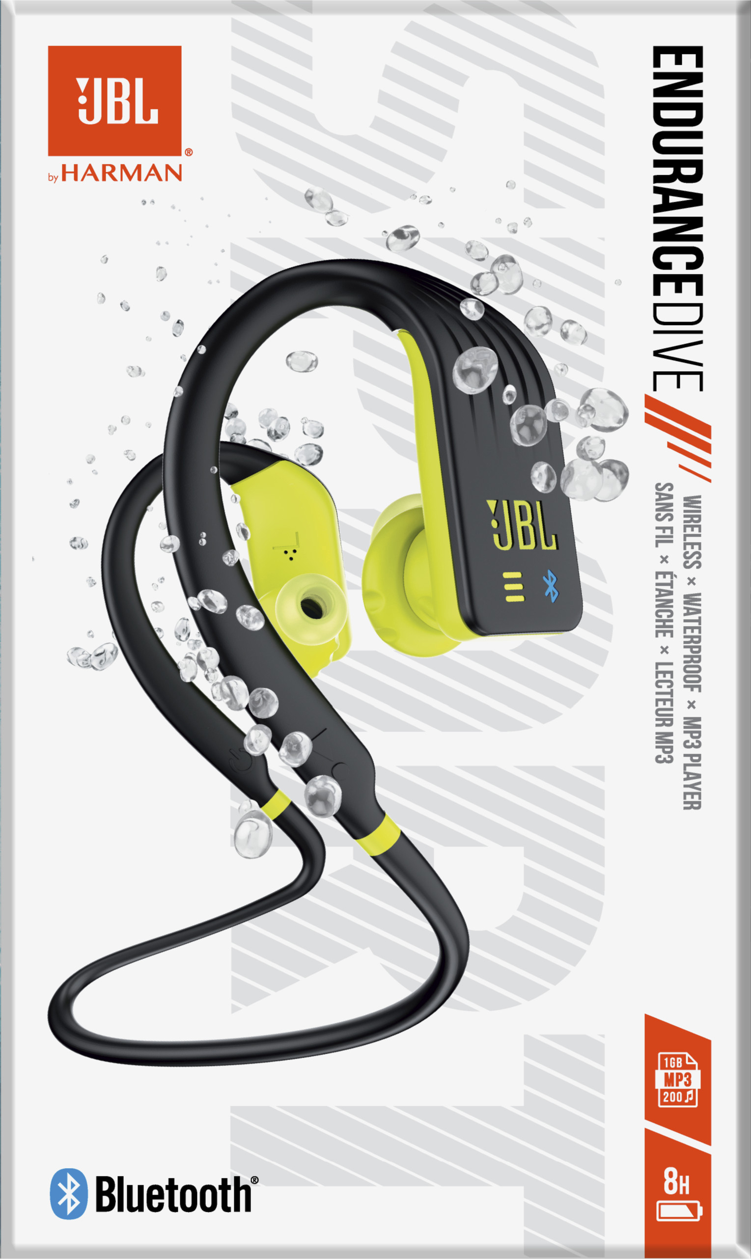 JBL EnduranceDive, In-ear Kopfhörer Bluetooth Schwarz/Gelb