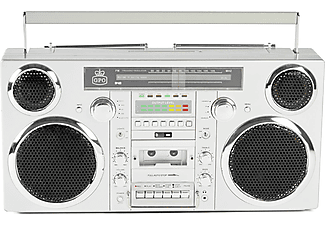 GPO Brooklyn Ghetto Blaster - haut-parleur bluetooth (Argent)