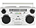 GPO Brooklyn Ghetto Blaster - haut-parleur bluetooth (Argent)