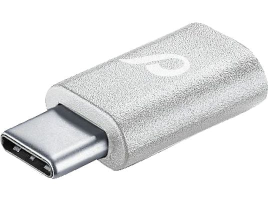 CELLULAR LINE Compact Micro-USB su USB Type-C - Adattatore (Bianco)