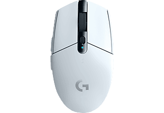 LOGITECH G305 - Gaming Maus, Kabellos, Optisch mit Leuchtdioden, 12000 dpi, Weiss