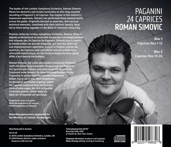 Roman Simovic - 24 CAPRICES  - (CD)