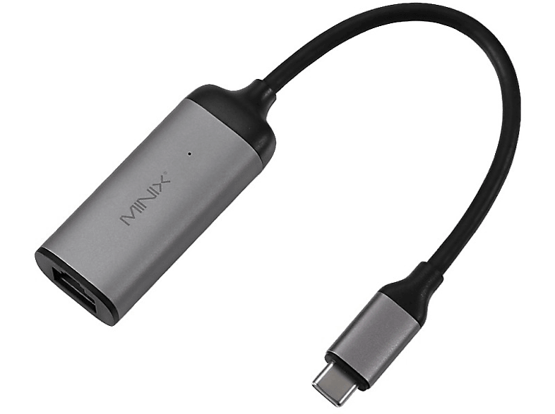 MINIX Adapter USB-C - Gigabit Ethernet Grijs (NEO-C-EGR)