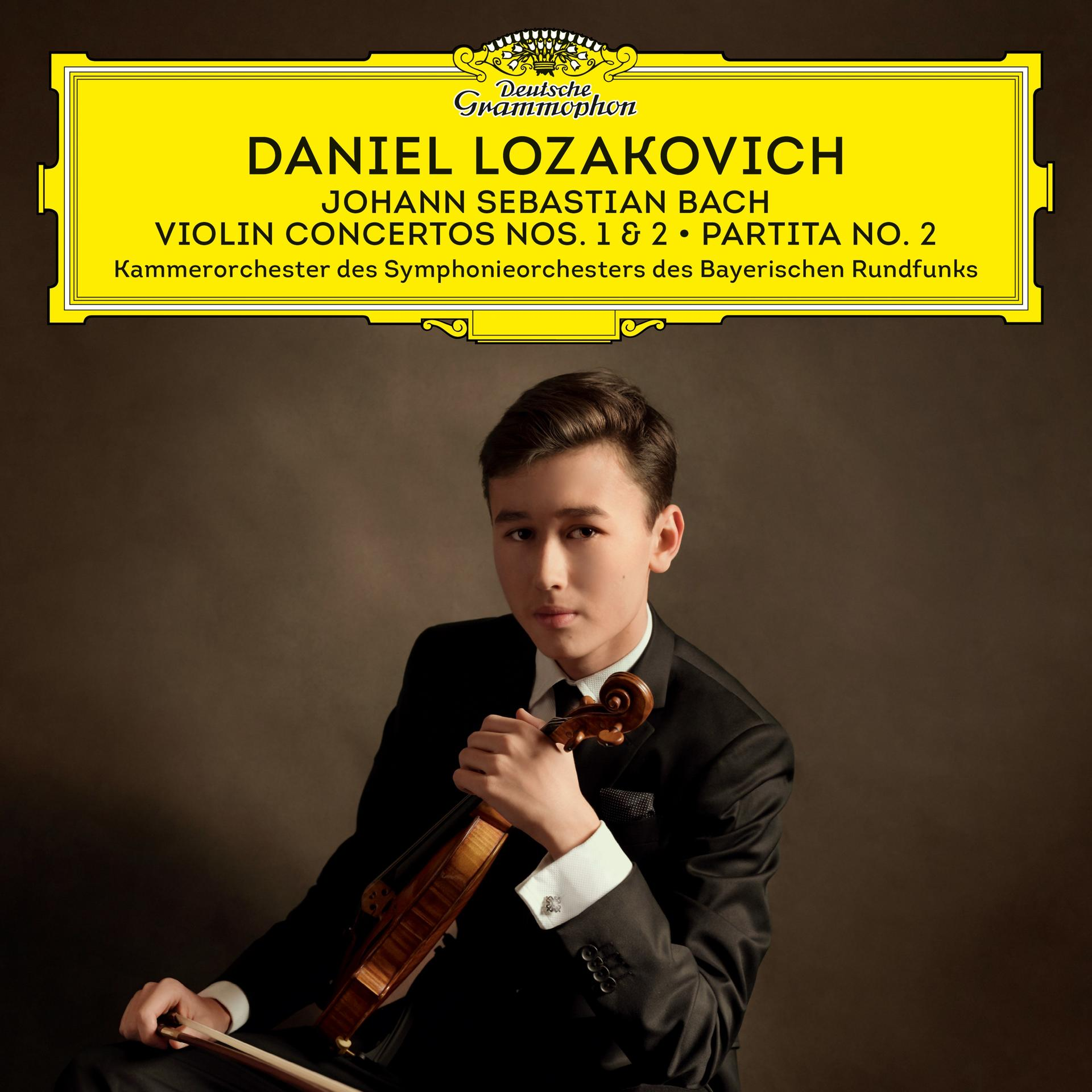 Albumhoes met Daniel Lozakovich met een viool.
