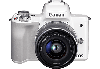 CANON EOS M50 WH M15-45 IS STM Aynasız Fotoğraf Makinesi Gümüş