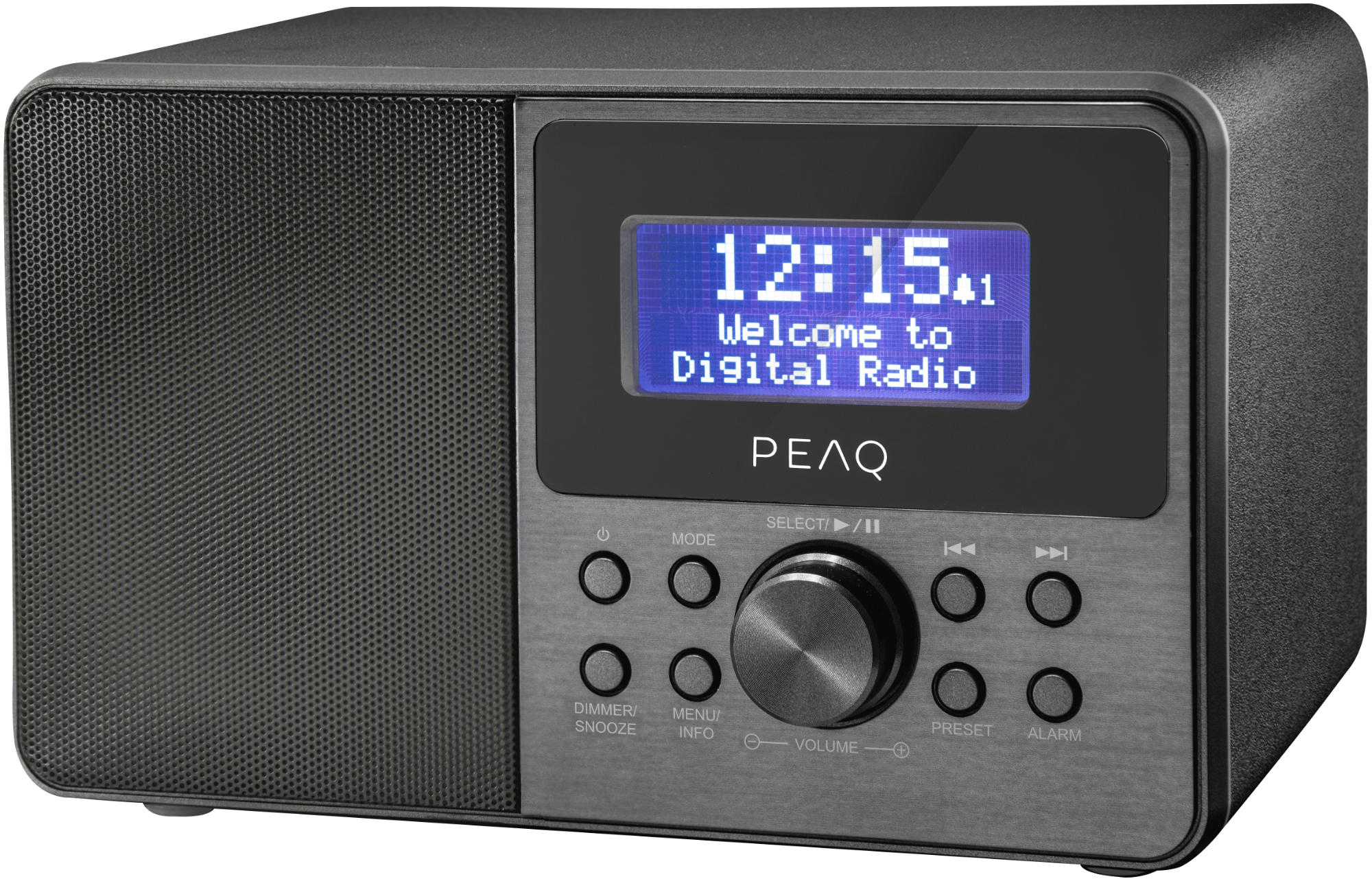 PEAQ PDR160BT-B Radio, DAB+, FM, DAB+, FM, Bluetooth, Schwarz/Grau