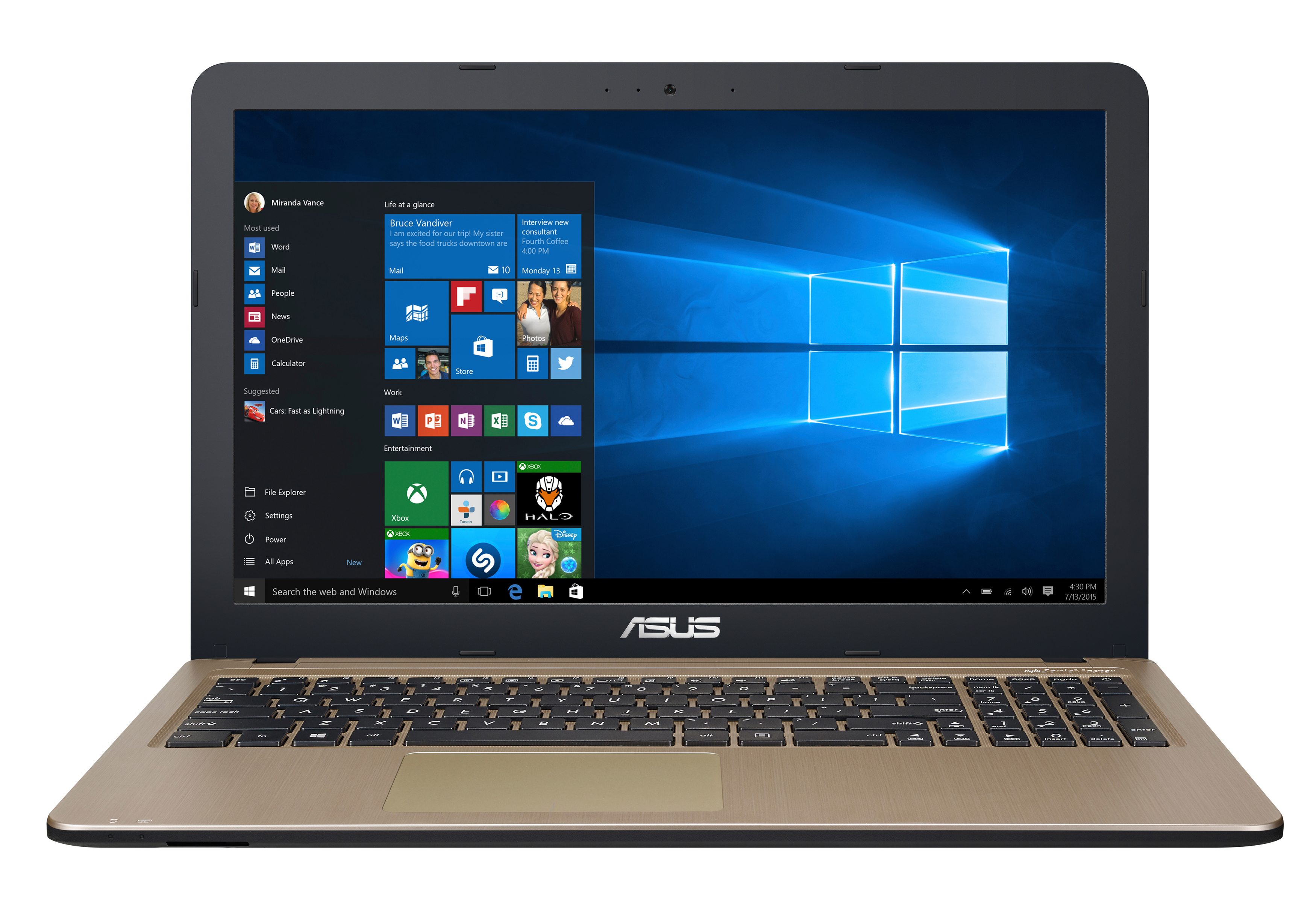 ASUS R540NA-GQ126T N3350 - 15,6 Zoll - Intel® Celeron® N3350 - 4 GB - 1 TB - Intel® HD 500 - Windows 10 (64 Bit)