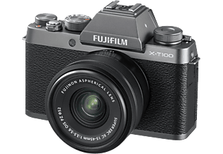 FUJI Hybride camera X-T100 Zilver + XC 15-45 mm OIS PZ