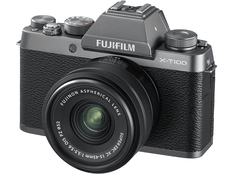 FUJI Hybride camera X-T100 Zilver + XC 15-45 mm OIS PZ (D10694-SK)