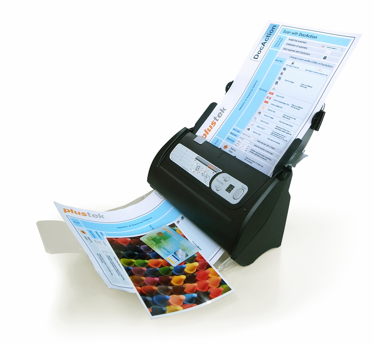 PLUSTEK SmartOffice PS286Plus Dokumentenscanner , bis zu 600 x 600 dpi, Dual CIS