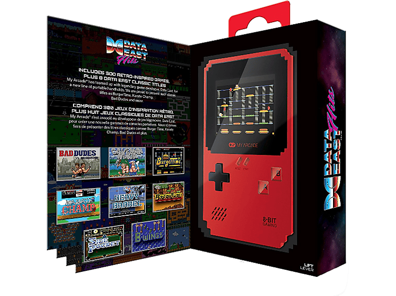 MY ARCADE Handheld Konsole Data East Pixel Classic Portable Game System (300 Spiele) rot; Tragbares Gaming-System — Foto 2 von 2