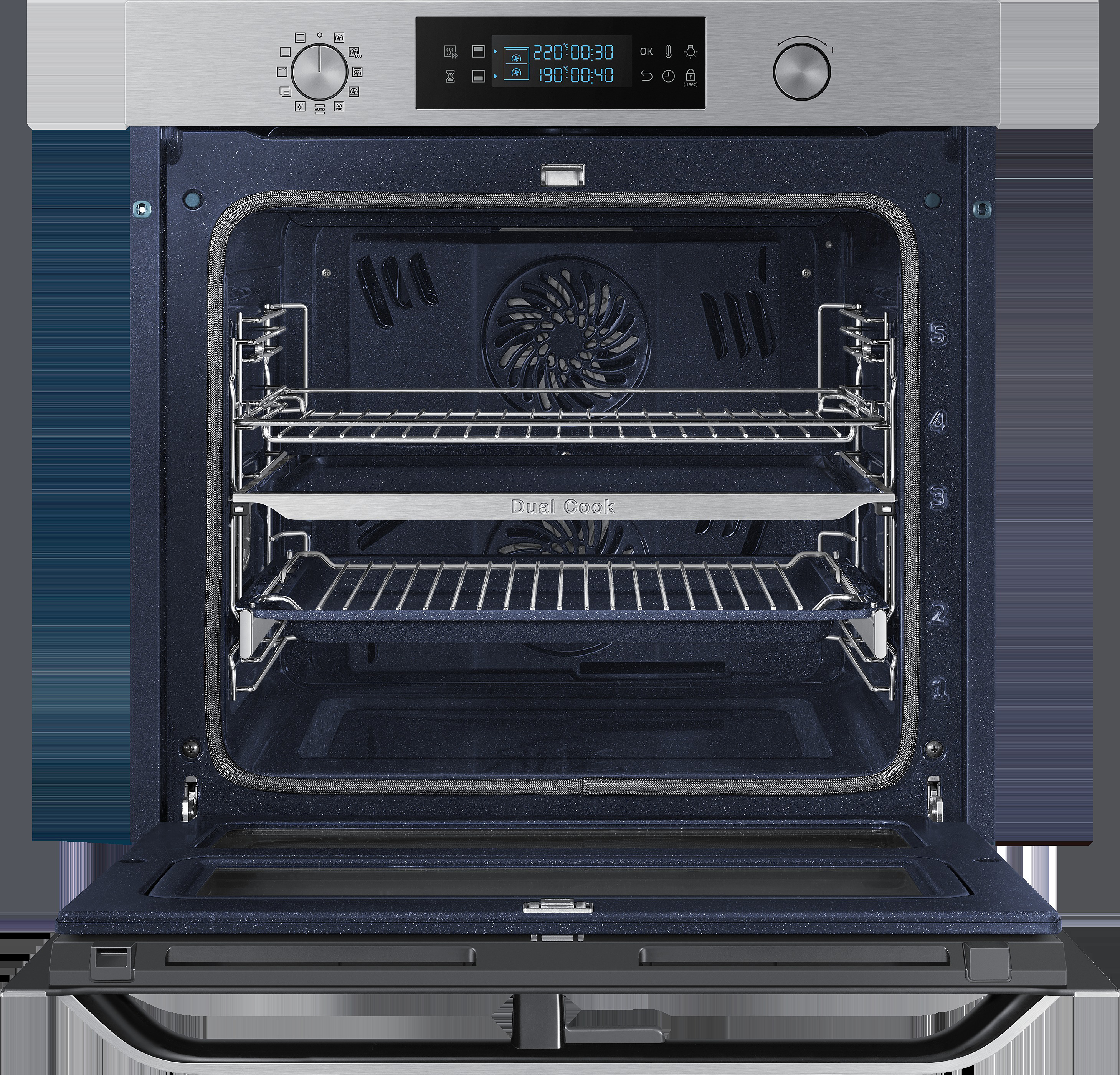 SAMSUNG NV75N5671RS, Backofen (Einbaugerät, 75 l, 595 mm breit)