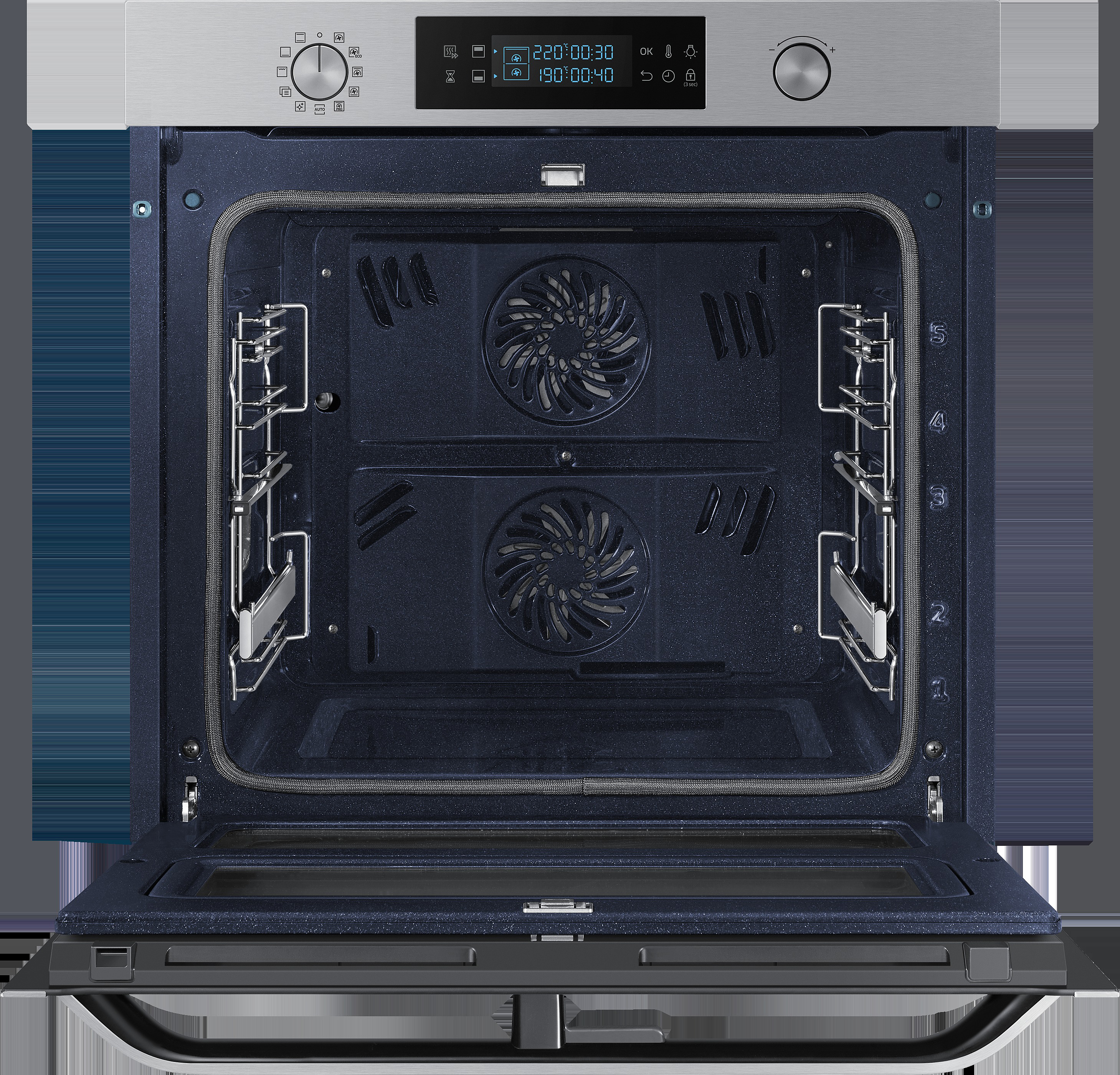 SAMSUNG NV75N5671RS, Backofen (Einbaugerät, 75 l, 595 mm breit)