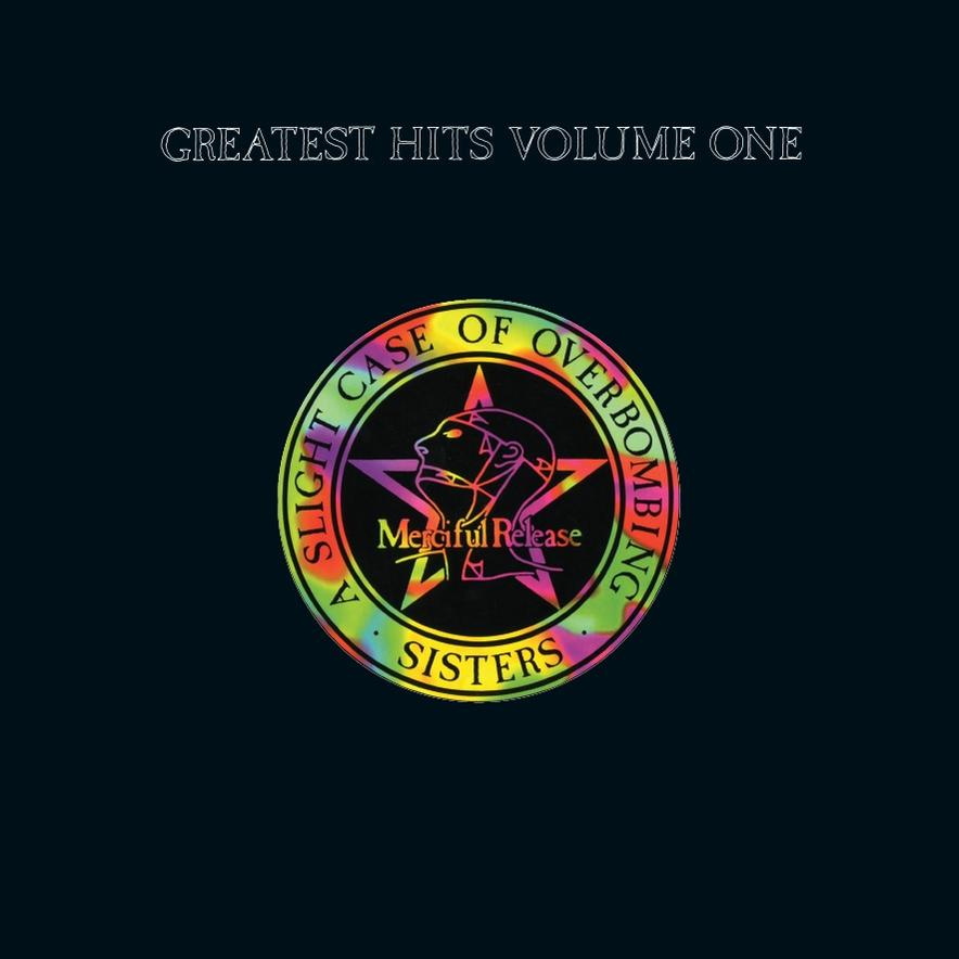 Albumcover mit farbenfrohem Logo, Text: Greatest Hits Volume One und Bandname.