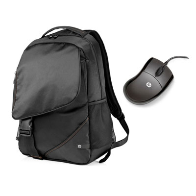 Maletín para portátil - HP WW553AA-ABB 17.3 NOTEBOOK BACKPACK CASE BUNDLE