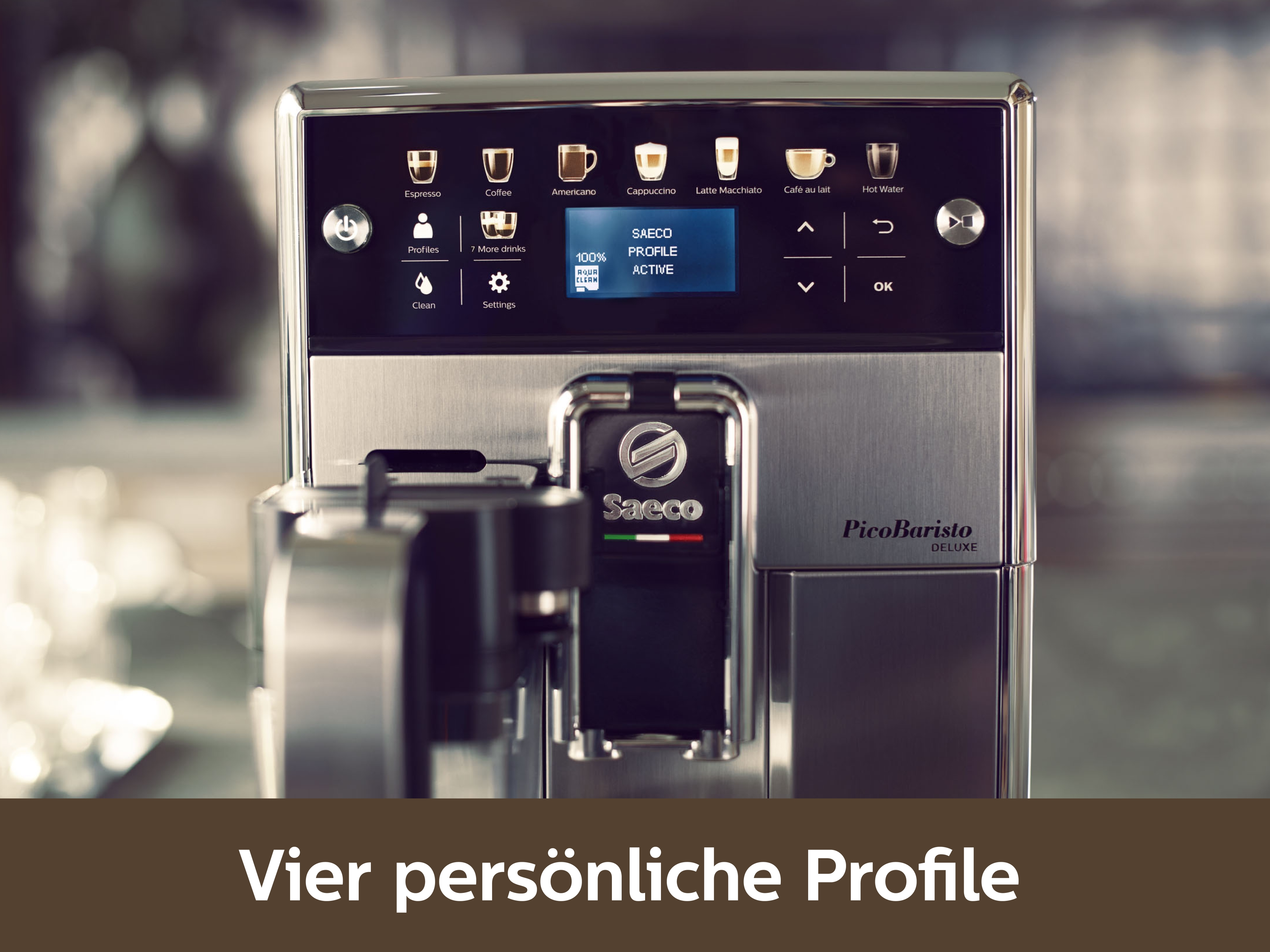 SAECO Kaffeevollautomat PicoBaristo Deluxe SM5570/10, klavierlack-schwarz Kaffeevollautomat (Klavierlack/Schwarz, Keramikmahlwerk, 15 bar, integrierter Milchbehälter)