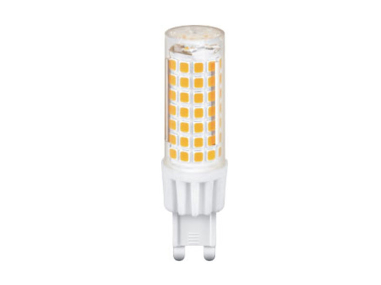 LED izzó narancssárga LED-ekkel egy átlátszó csőben.