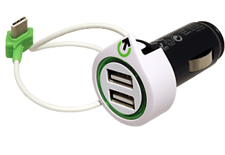 Q2 3.100130 autós töltő 2x USB + USB Type C csatlakozó