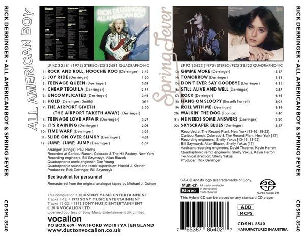 Rick Derringer - All American Boy/Spring Fever  - (SACD Hybrid)