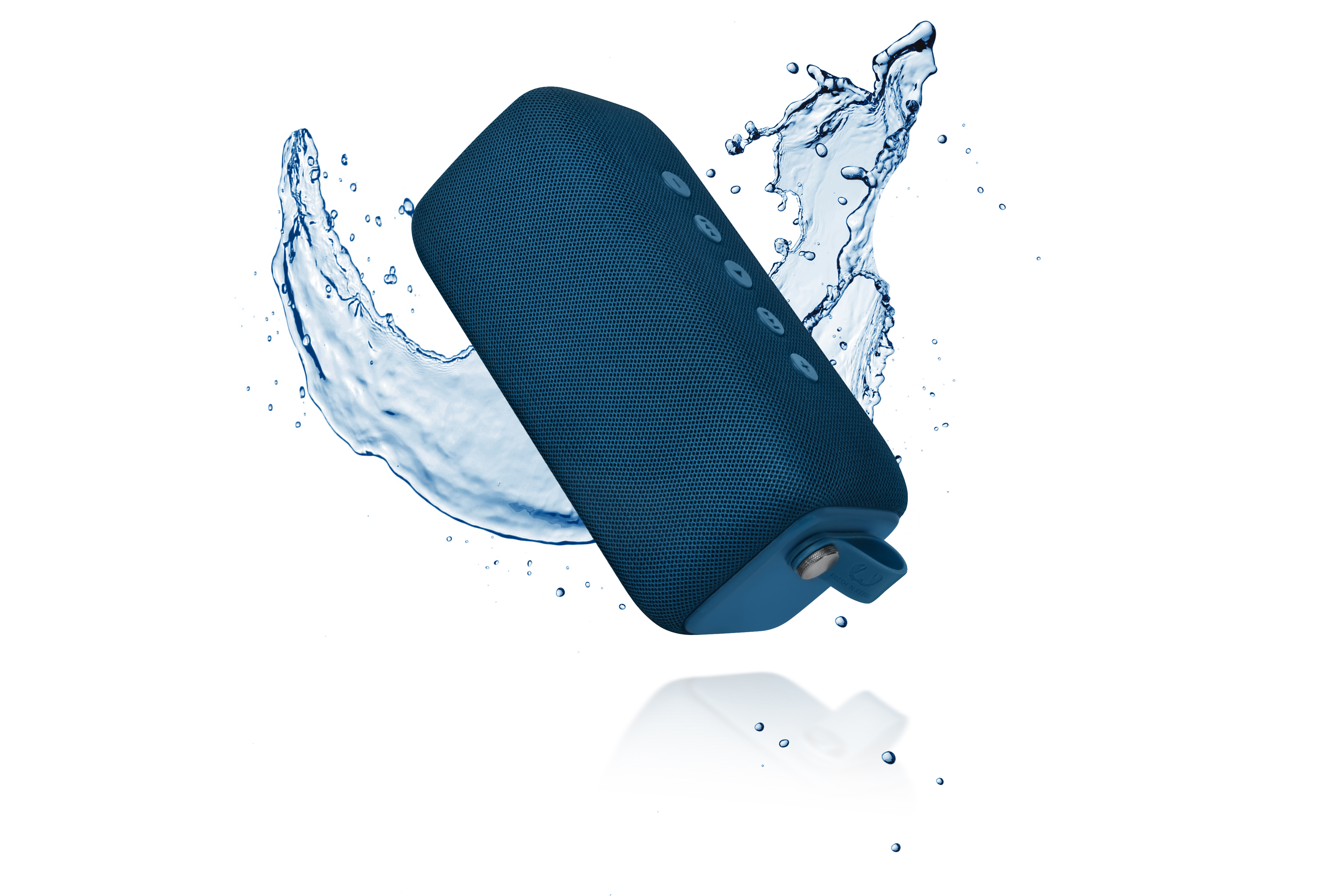 FRESH ‘N REBEL Rockbox Bold M Bluetooth Lautsprecher, Blau, Wasserfest