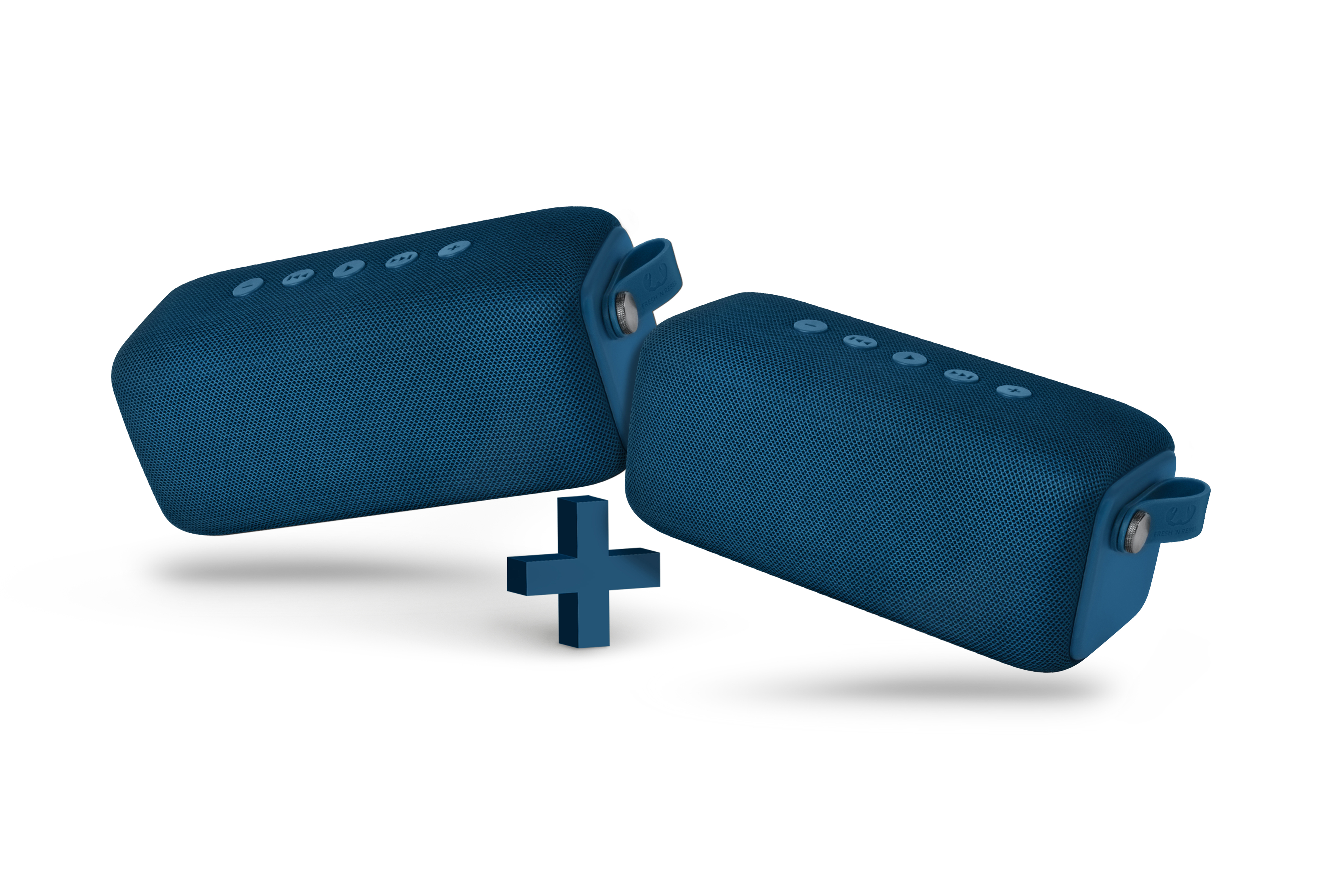 FRESH ‘N REBEL Rockbox Bold M Bluetooth Lautsprecher, Blau, Wasserfest