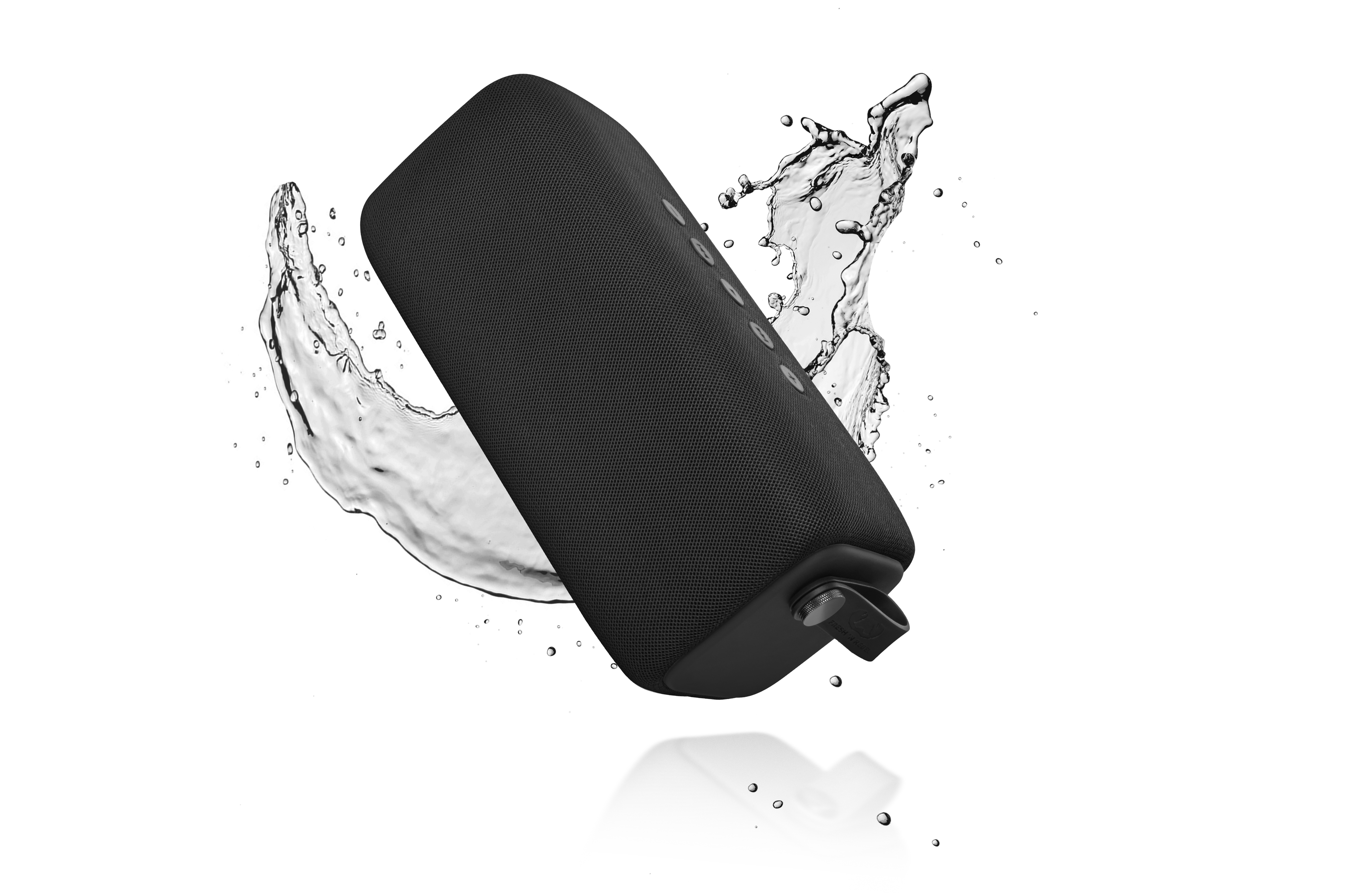 FRESH ‘N REBEL Rockbox Bold L Bluetooth Lautsprecher, Grau, Wasserfest