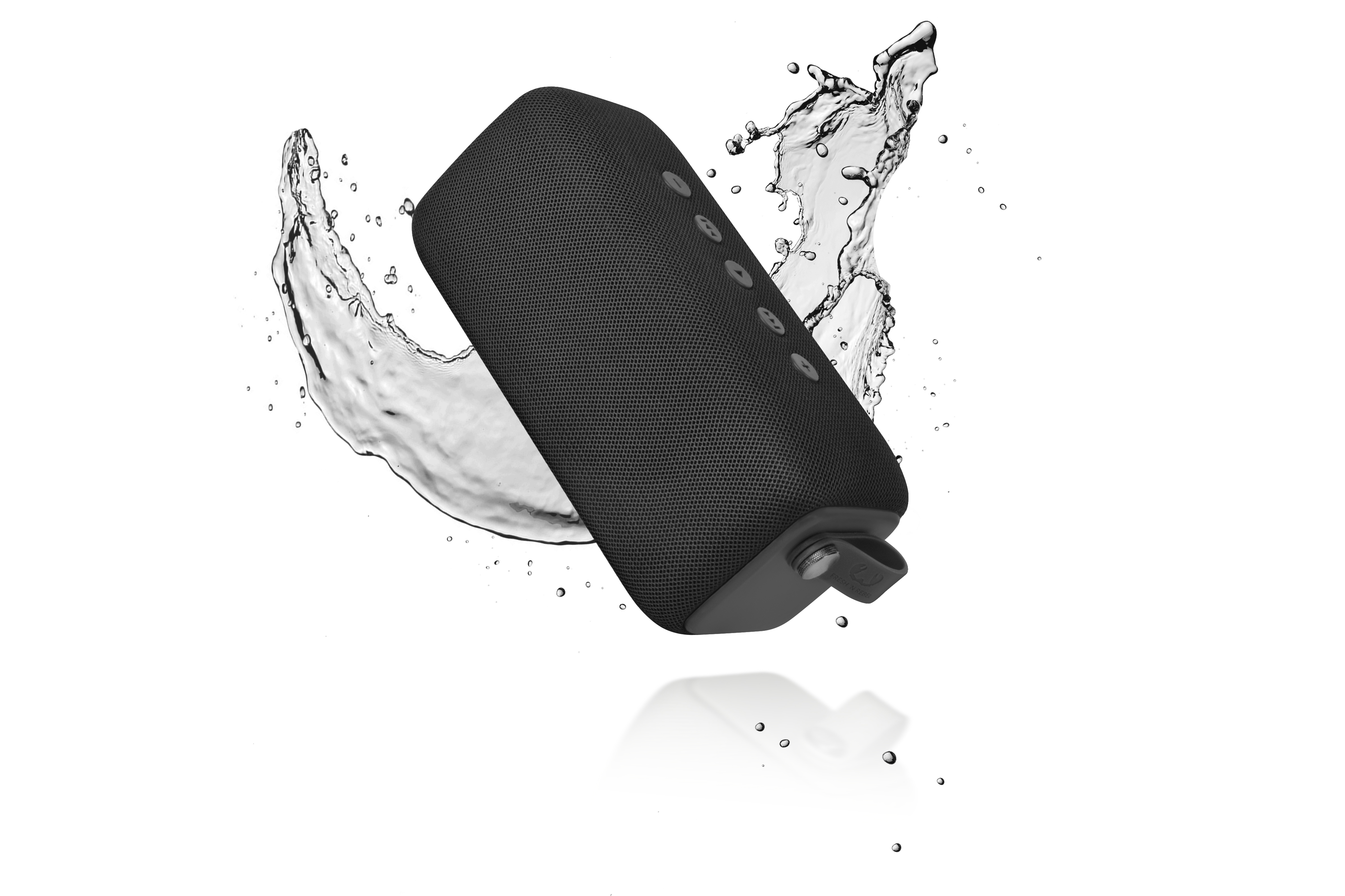 FRESH N REBEL Rockbox Bold M Bluetooth Lautsprecher, Grau, Wasserfest
