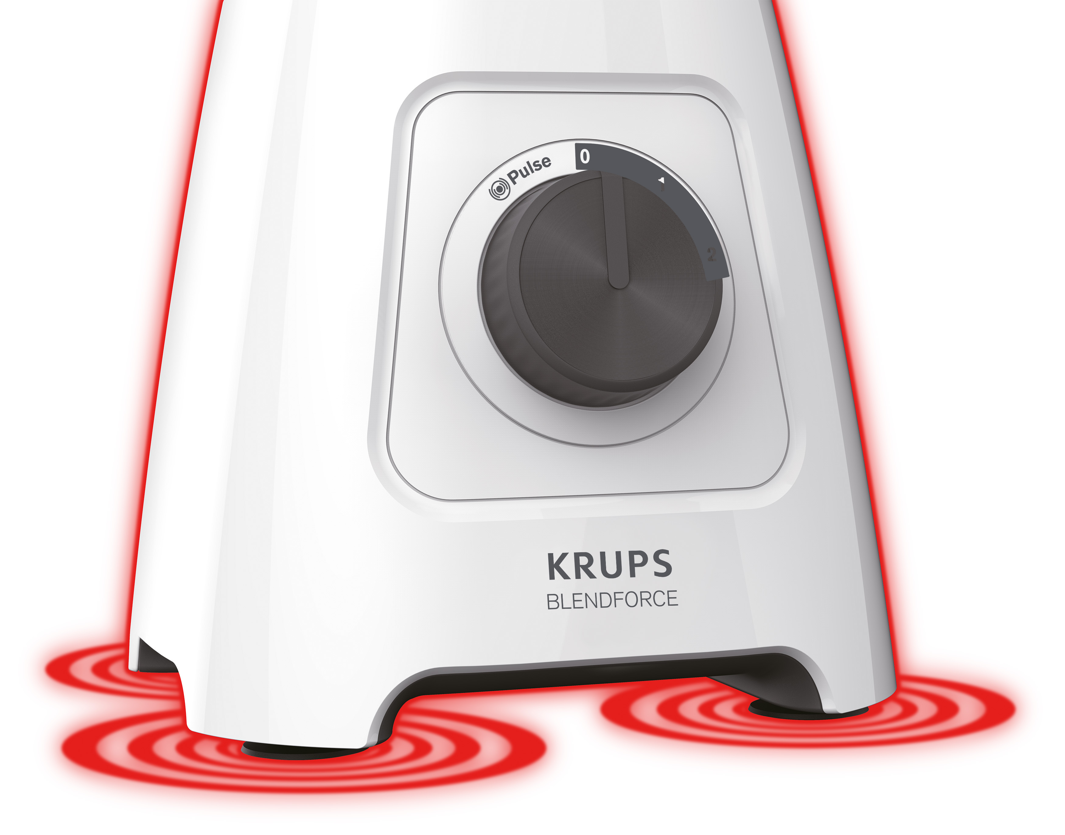 KRUPS KB4201 Blendforce Standmixer Weiß (600 Watt, 1.25 l)
