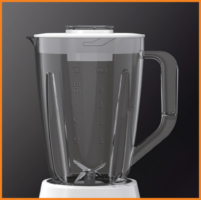 KRUPS KB4201 Blendforce Standmixer Weiß (600 Watt, 1.25 l)