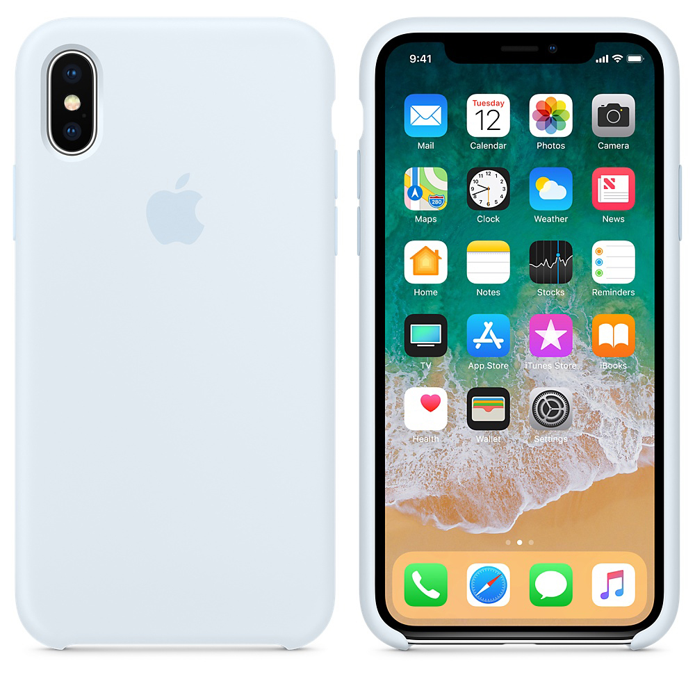 APPLE iPhone X, Backcover, Apple, iPhone X, Himmelblau
