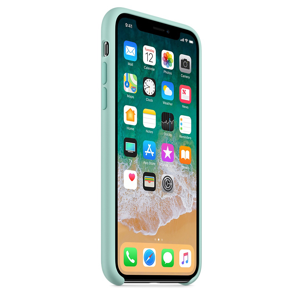 APPLE iPhone X, Backcover, Apple, iPhone X, Marinegrün