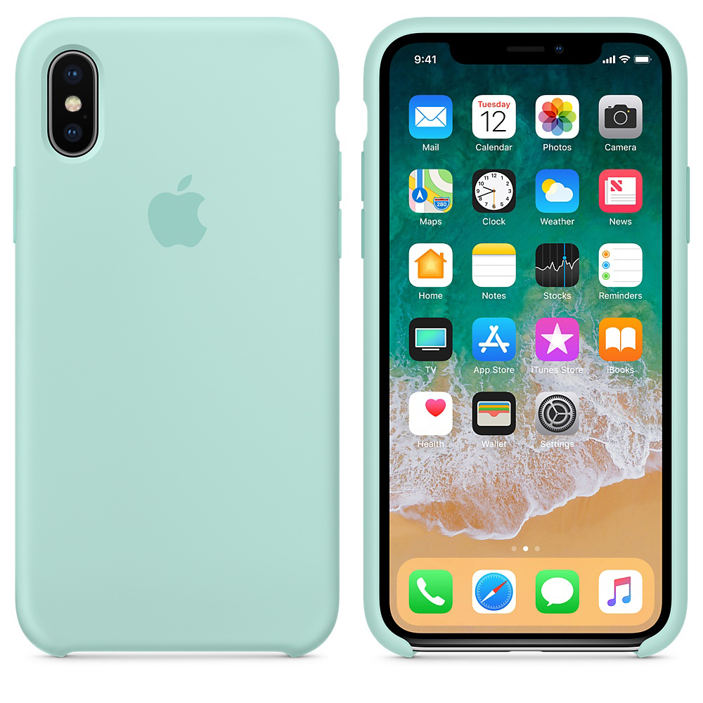 APPLE iPhone X, Backcover, Apple, iPhone X, Marinegrün