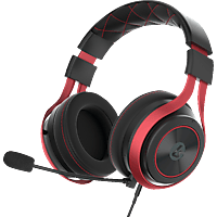 LUCIDSOUND LS25 Stereo E-Sports, Over-ear Kopfhörer Schwarz/Rot