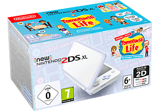 New Nintendo 2DS XL inkl. Tomodachi Life - Tragbare Konsole - Weiss/Violett